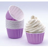 Cápsulas de cupcake lilás 24 unidades