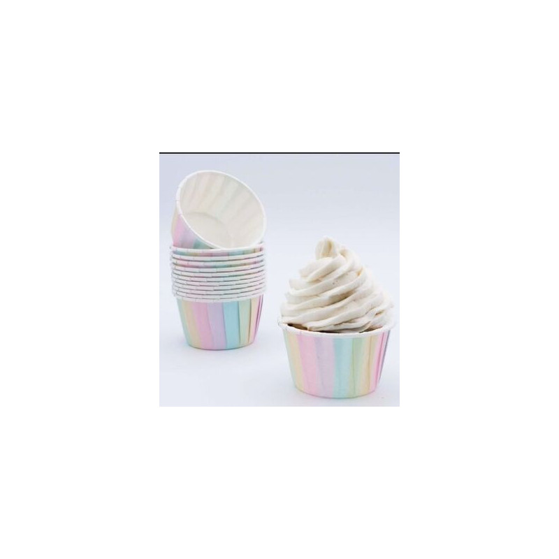 Cápsulas cupcake arco-íris 24 unidades