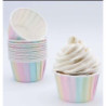 Cápsulas cupcake arco-íris 24 unidades