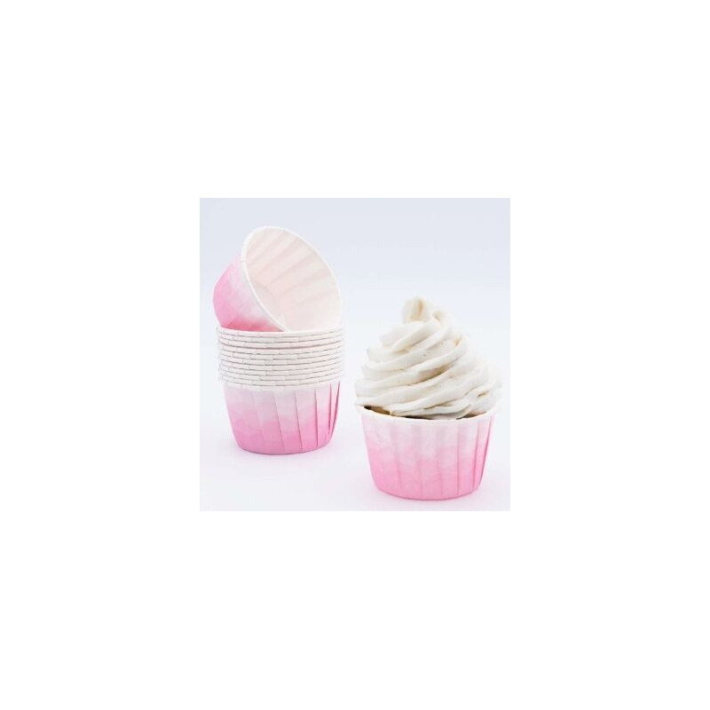 Cásulas Cupcake Marmoreado rosa 24 unidades