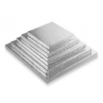 Base alta quadrada Prata  30x30x1cm