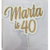 Topo bolo acrílico Marta is 40
