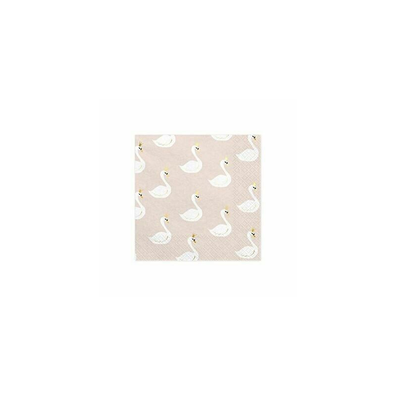 20 guardanapos cisnes 33x33cm