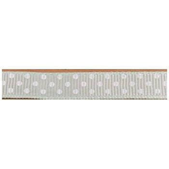Fita verde menta bolas 1cm - 5m