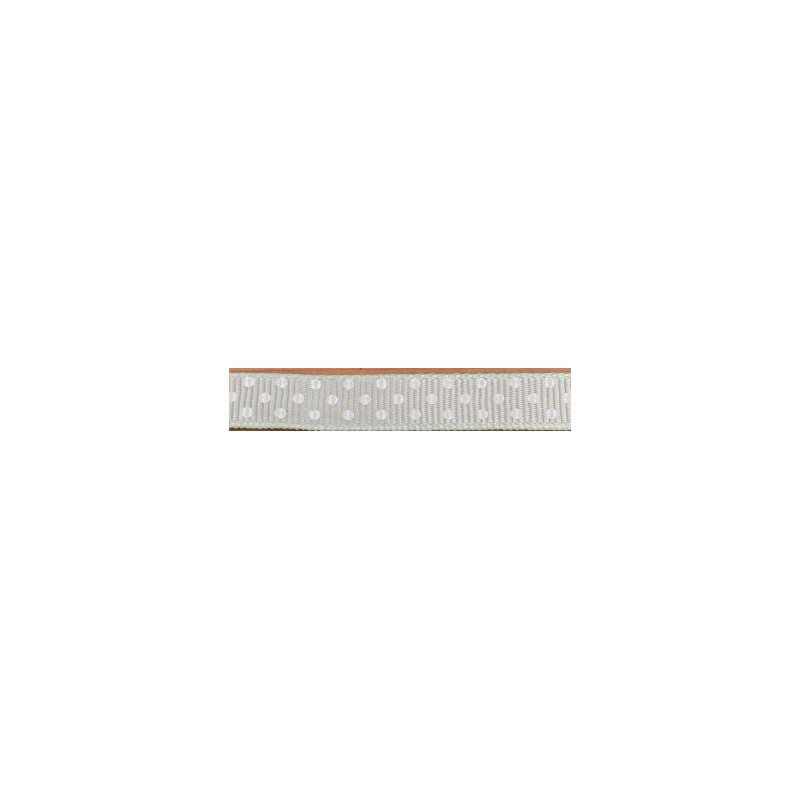 Fita verde menta bolas 1cm - 5m
