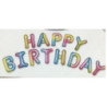Balões foil Happy Birthday ouro 40cm/letra
