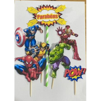 Topo de bolo Avengers