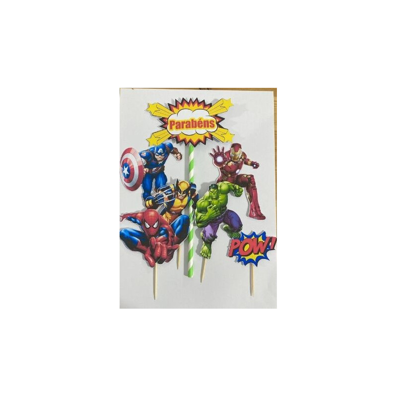 Topo de bolo Avengers