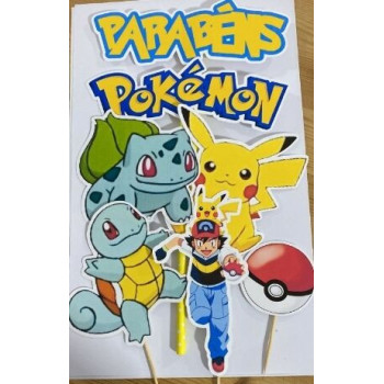 Topo de bolo Pokémon