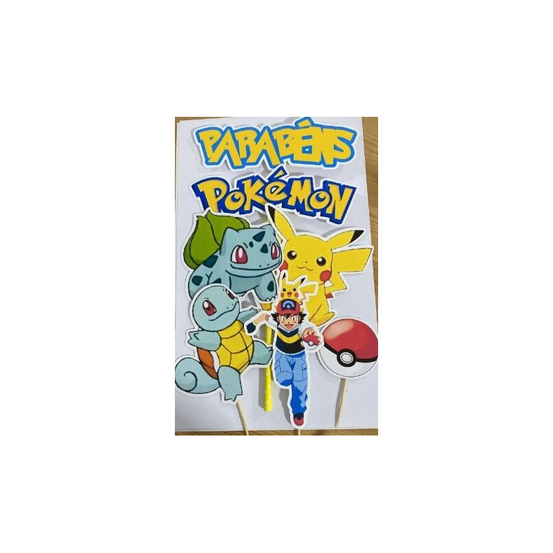 Topo de bolo Pokémon