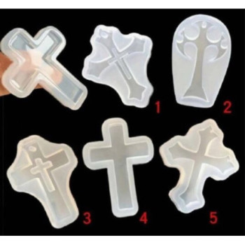 5 moldes silicone cruz