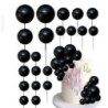 Topo de bolo 20 bolas pretas