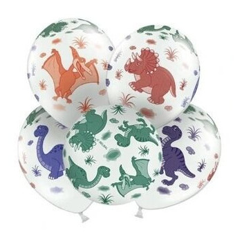 6 Balões Latex 30cm Dinossauros