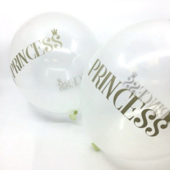 6 Balões Latex Transparentes  Princess