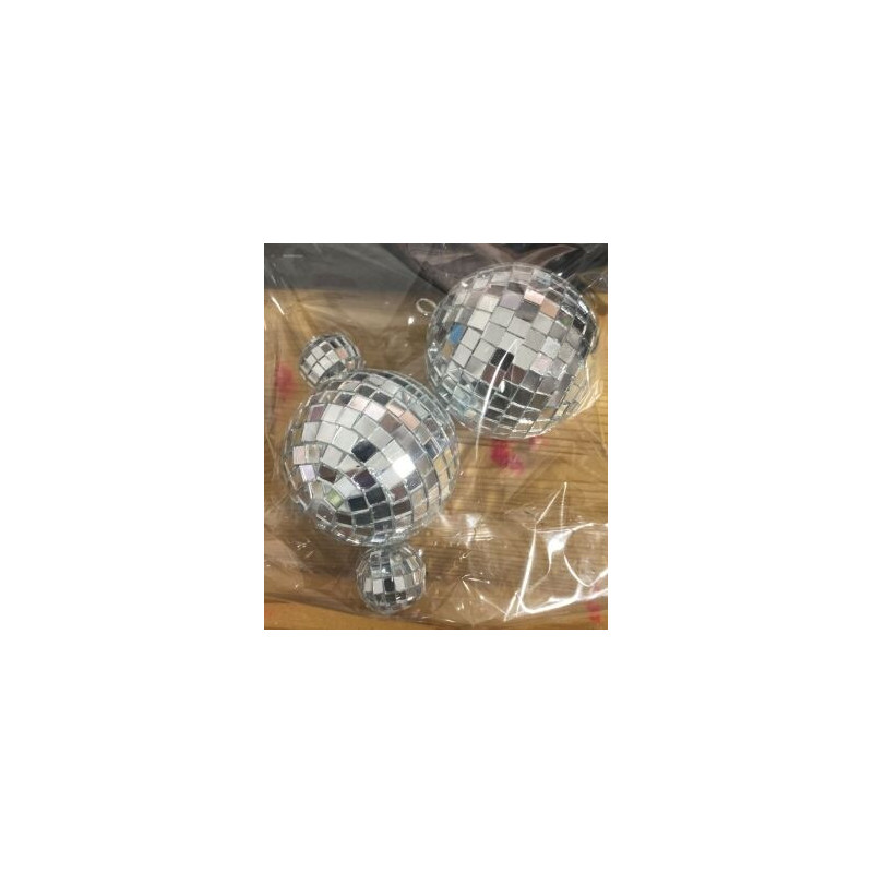 Topo de bolo bolas de espelho