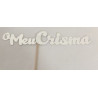 Topo de bolo Crisma prata