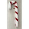 Bengala de açucar, veludo branco e vermelho 52cm