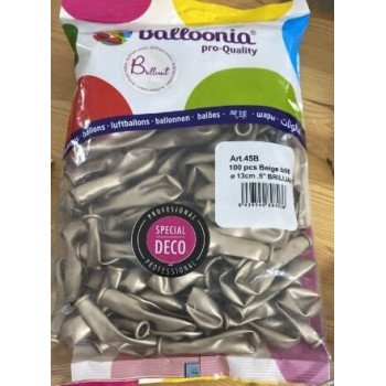 100 balões latex 5" Gemar Beige Brilhante