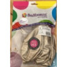 Saco 5 balões latex Balloonia 23" Beige