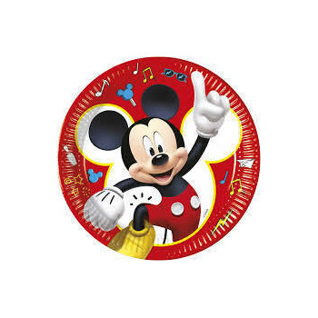 8 Pratos 23cm Mickey Pals At Play
