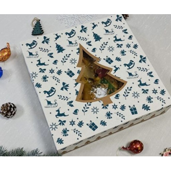 Caixa Cartolina Pinheirinho Gold 30x30x7,5cm