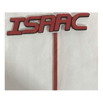 Topo de Bolo Isaac vermelho 16cm