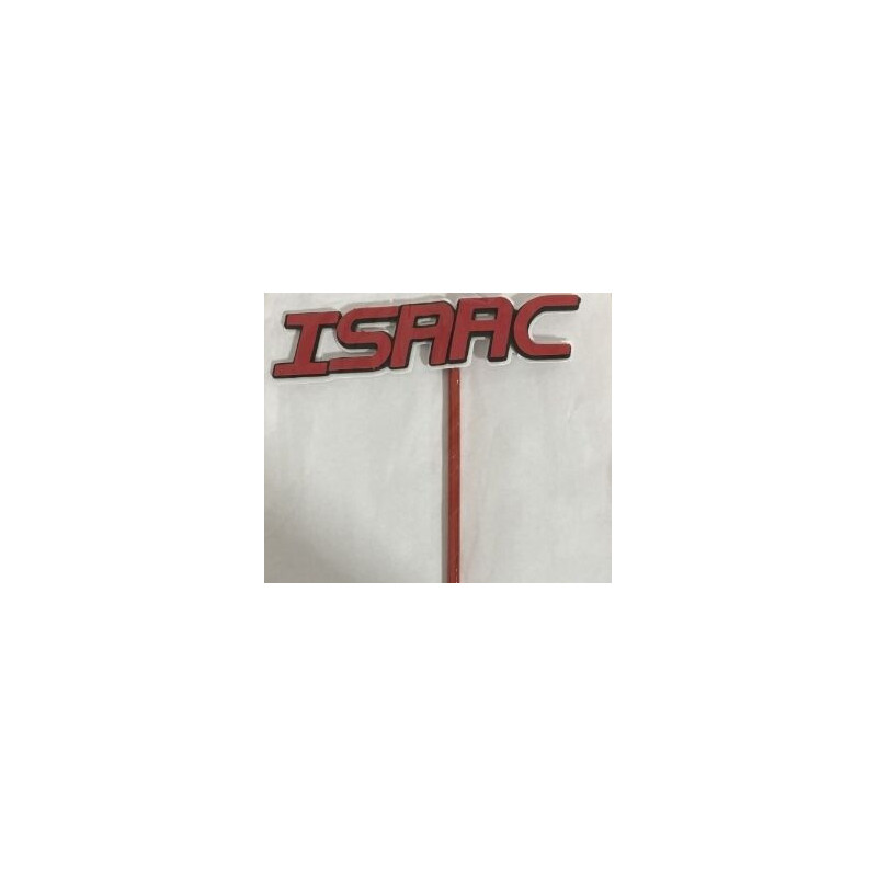 Topo de Bolo Isaac vermelho 16cm