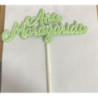 Topo de bolo Ana Margarida verde