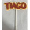 Topo de bolo Tiago vermelho