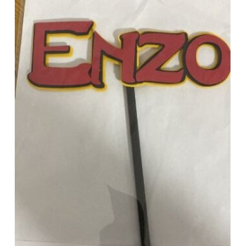 Topo de Bolo Enzo vermelho