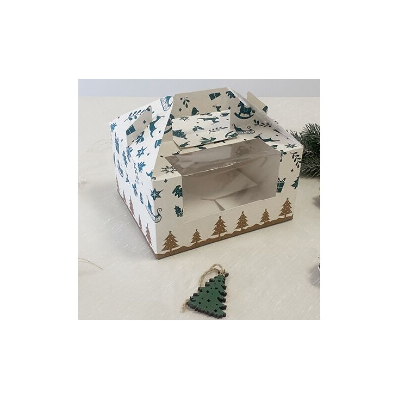 Caixa Natur Pinheirinho Gold 18x15,5x10cm com janela