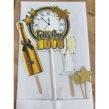 Topo de Bolo Ano Novo