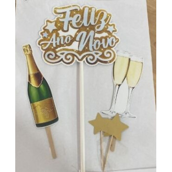 Topo de Bolo Ano Novo