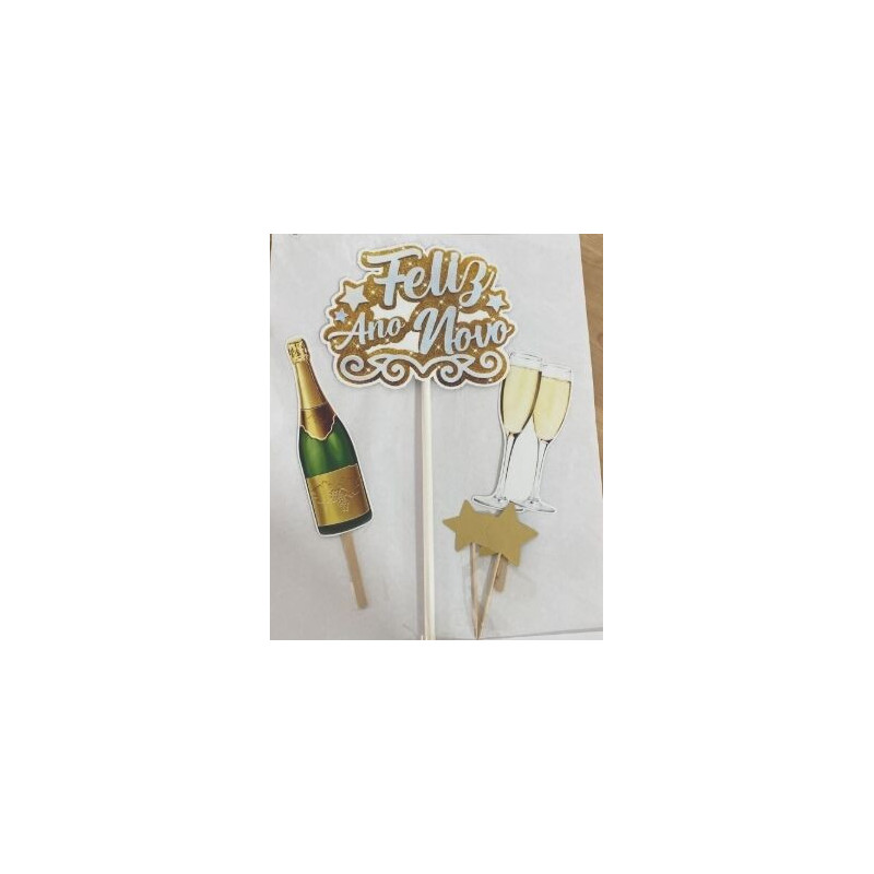 Topo de Bolo Ano Novo