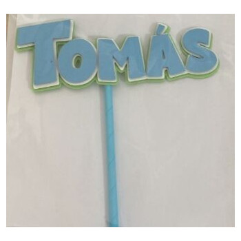 Topo de Bolo Tomás azul