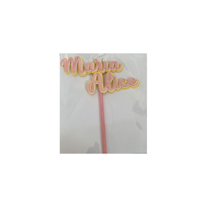 Topo bolo Maria Alice rosa