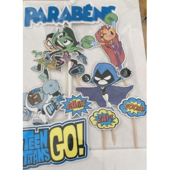Topo de Bolo Teen Titans