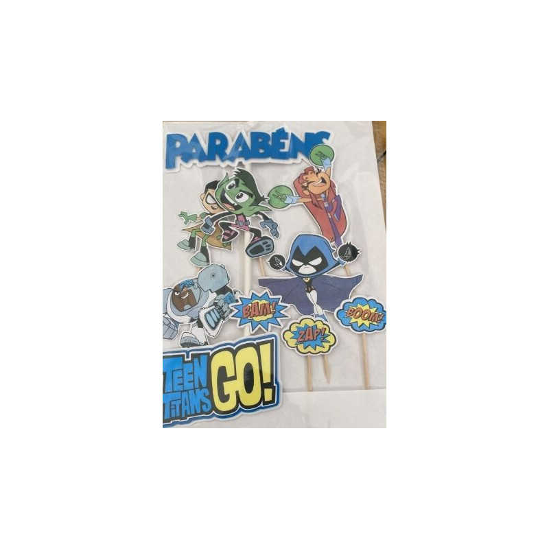 Topo de Bolo Teen Titans