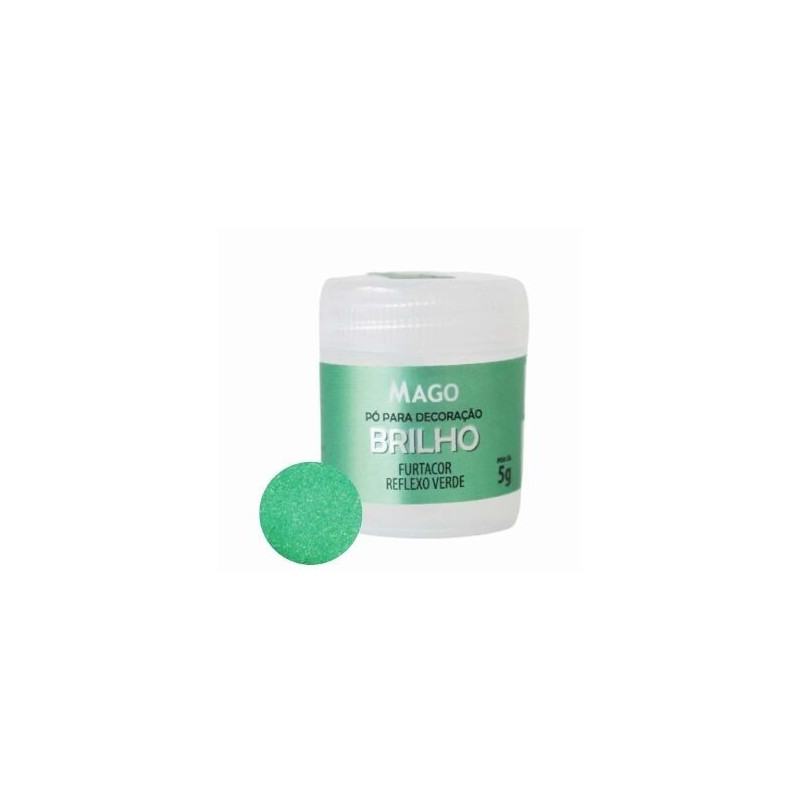 Pó para decoração brilho - Furtacor verde 5g