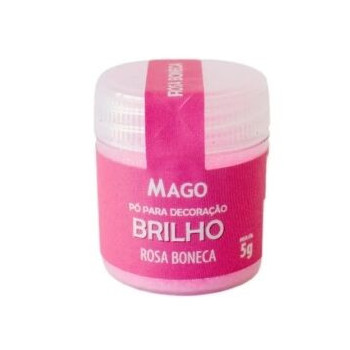Pó para decoração brilho Mago rosa boneca 5g