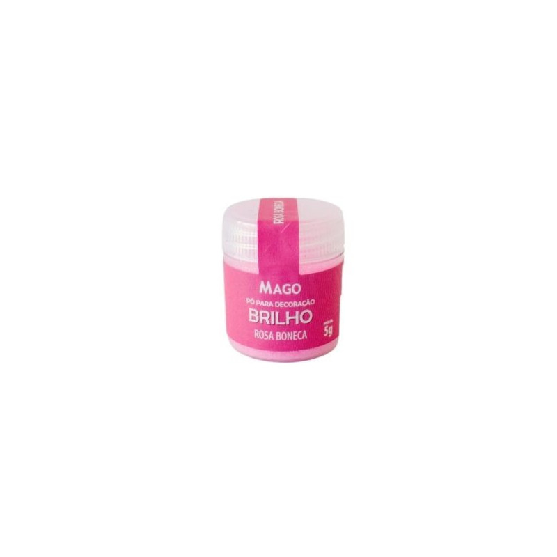 Pó para decoração brilho Mago rosa boneca 5g