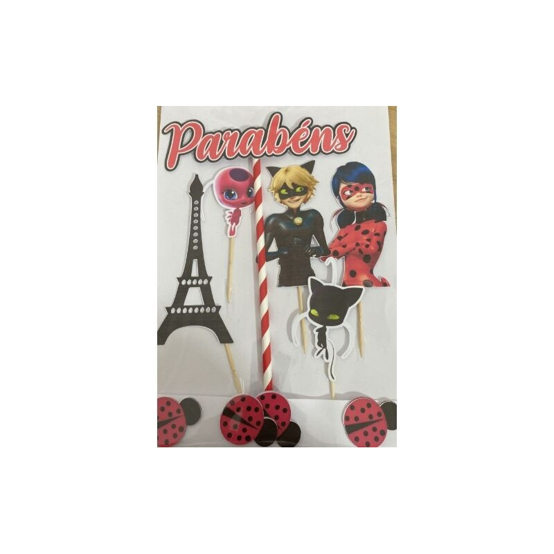 Topo de Bolo Lady Bug
