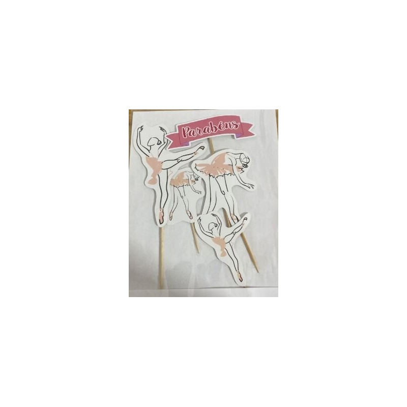 Topo de bolo Ballet