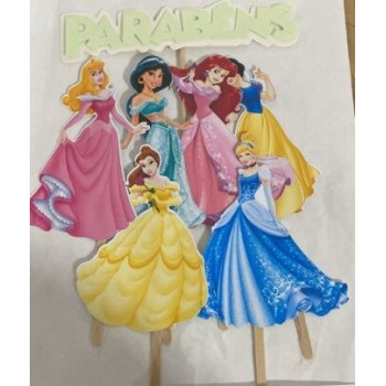 Topo de bolo Princesas