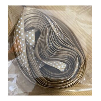 Fita creme bolas brancas 8 m