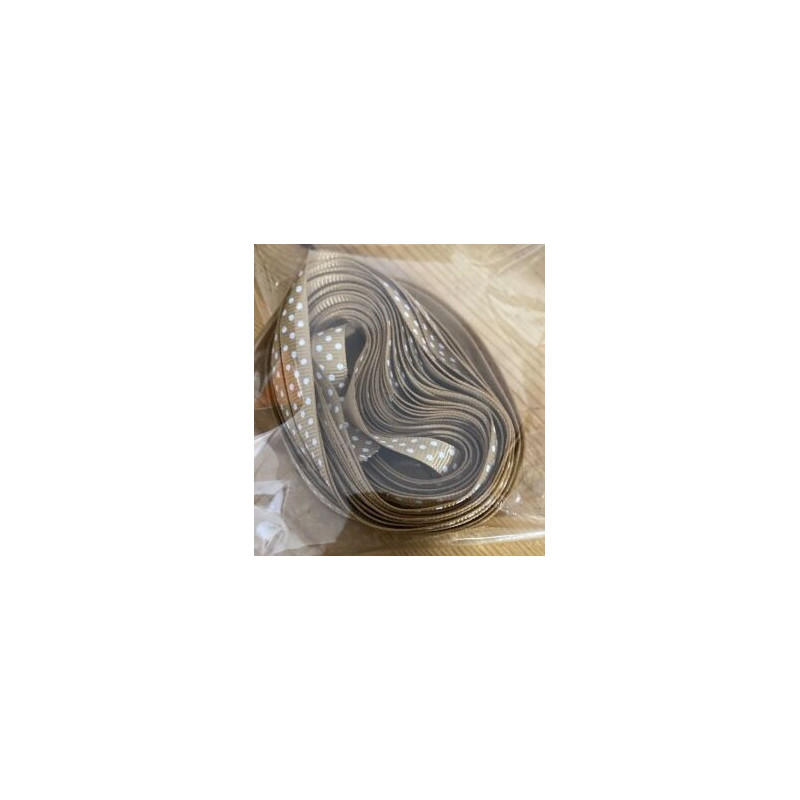 Fita creme bolas brancas 8 m