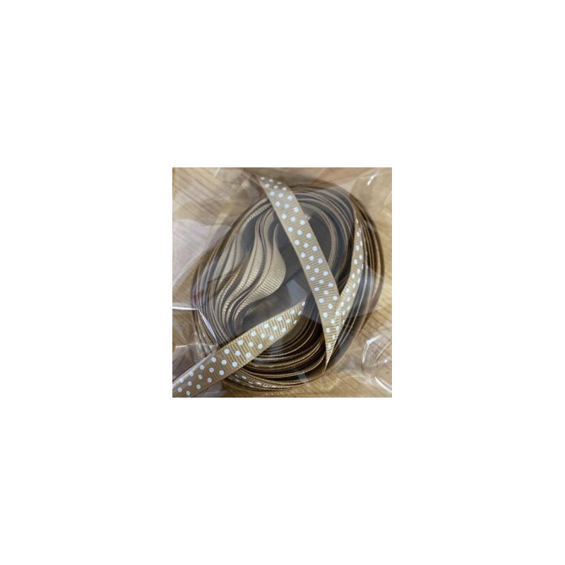 Fita creme bolas brancas 10 m