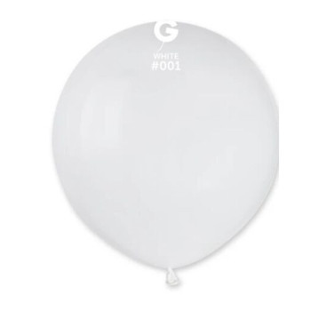5 balões latex Gemmar Natural 19" branco