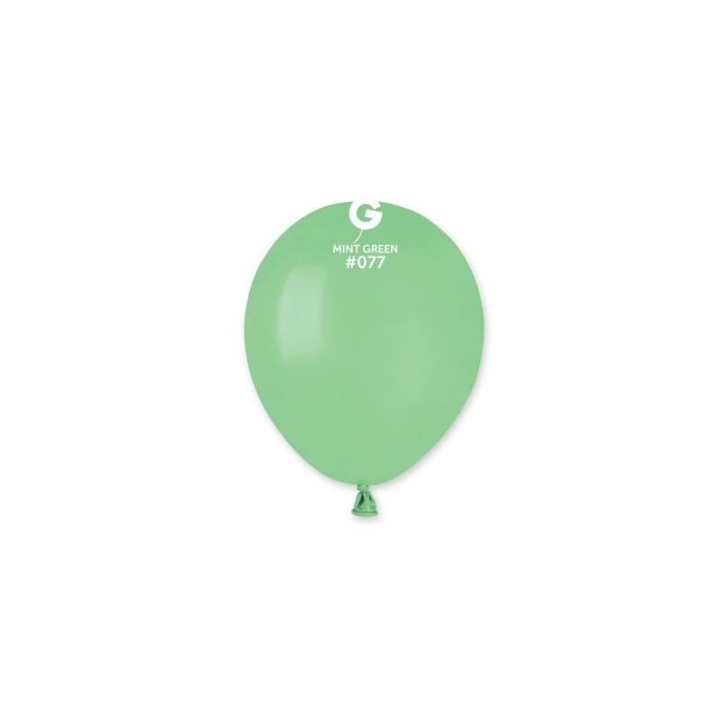 100 balões de latex Gemar 5" Mint Green