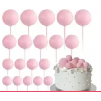 Bolas decorativas rosa 20pças